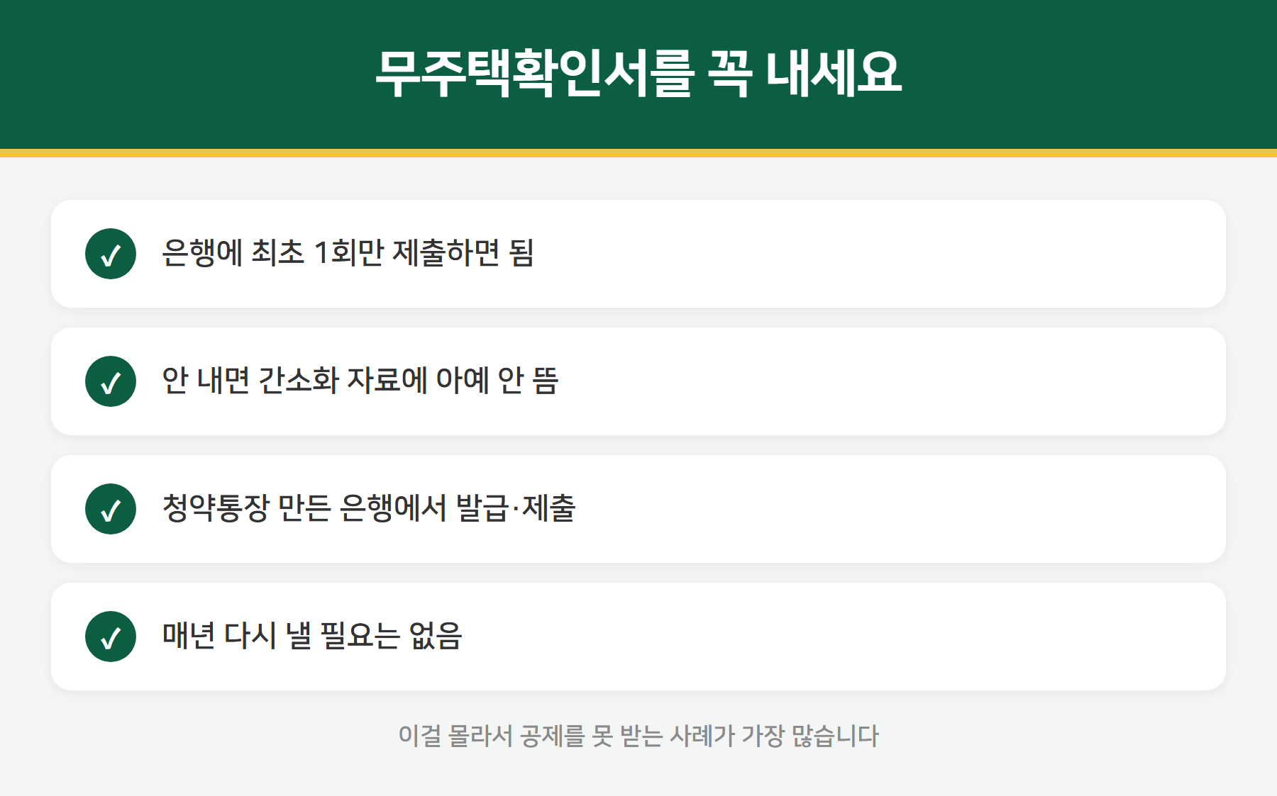 무주택확인서 제출