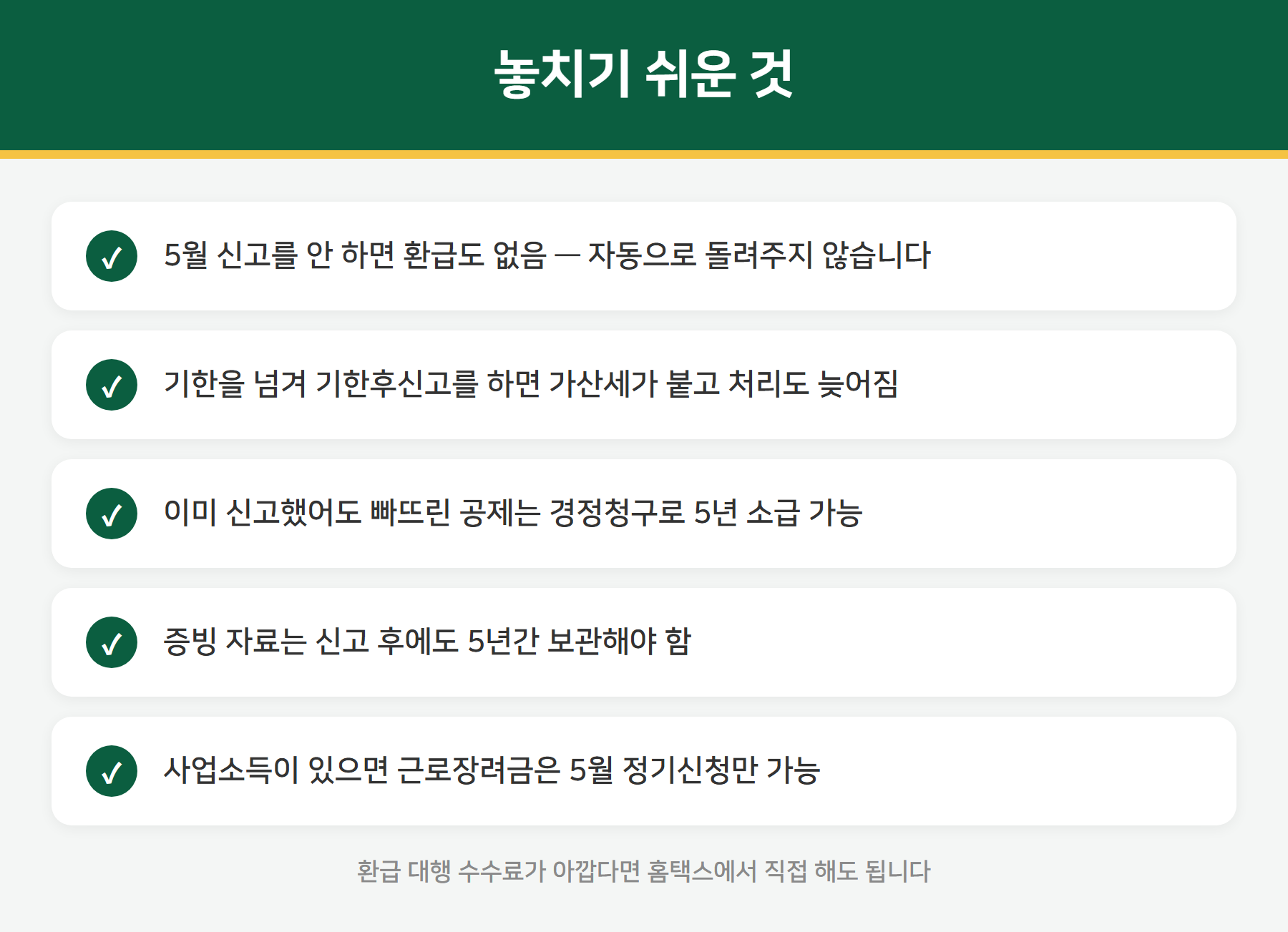 프리랜서 신고 주의사항