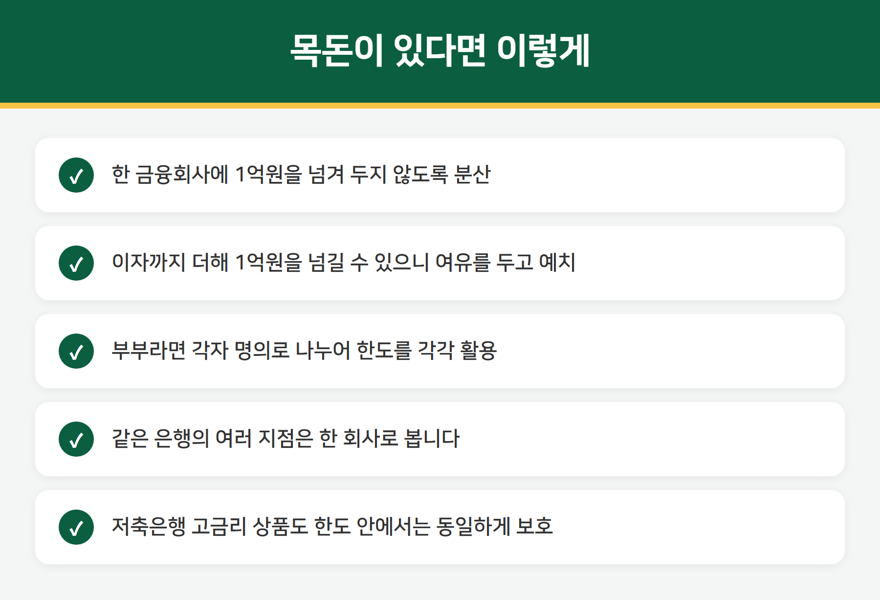예금 분산 전략