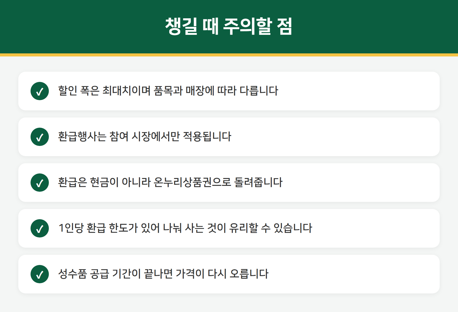 추석 할인 챙길 때 주의사항