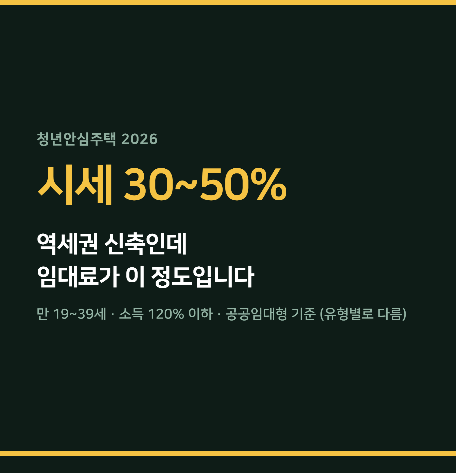 청년안심주택 2026 임대료