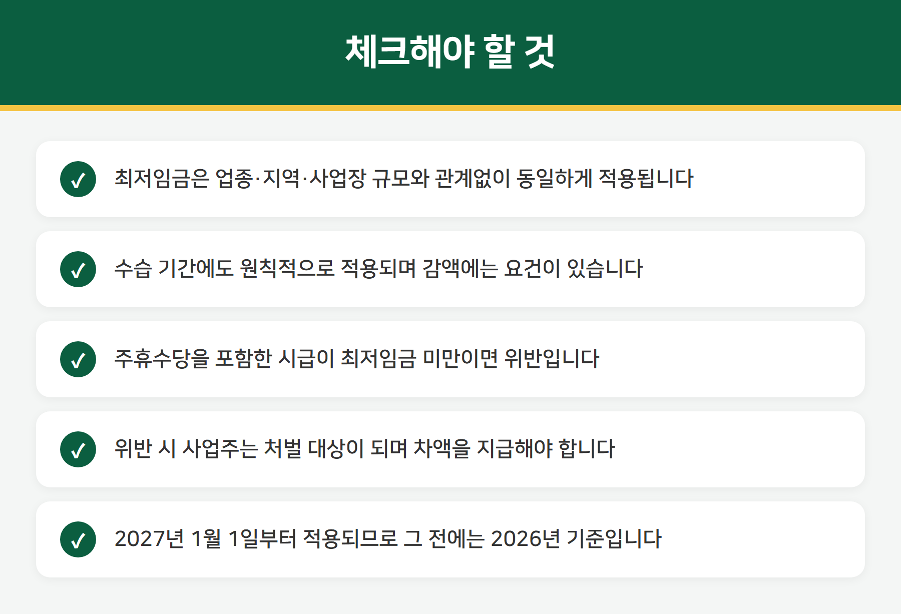 최저임금 주의사항