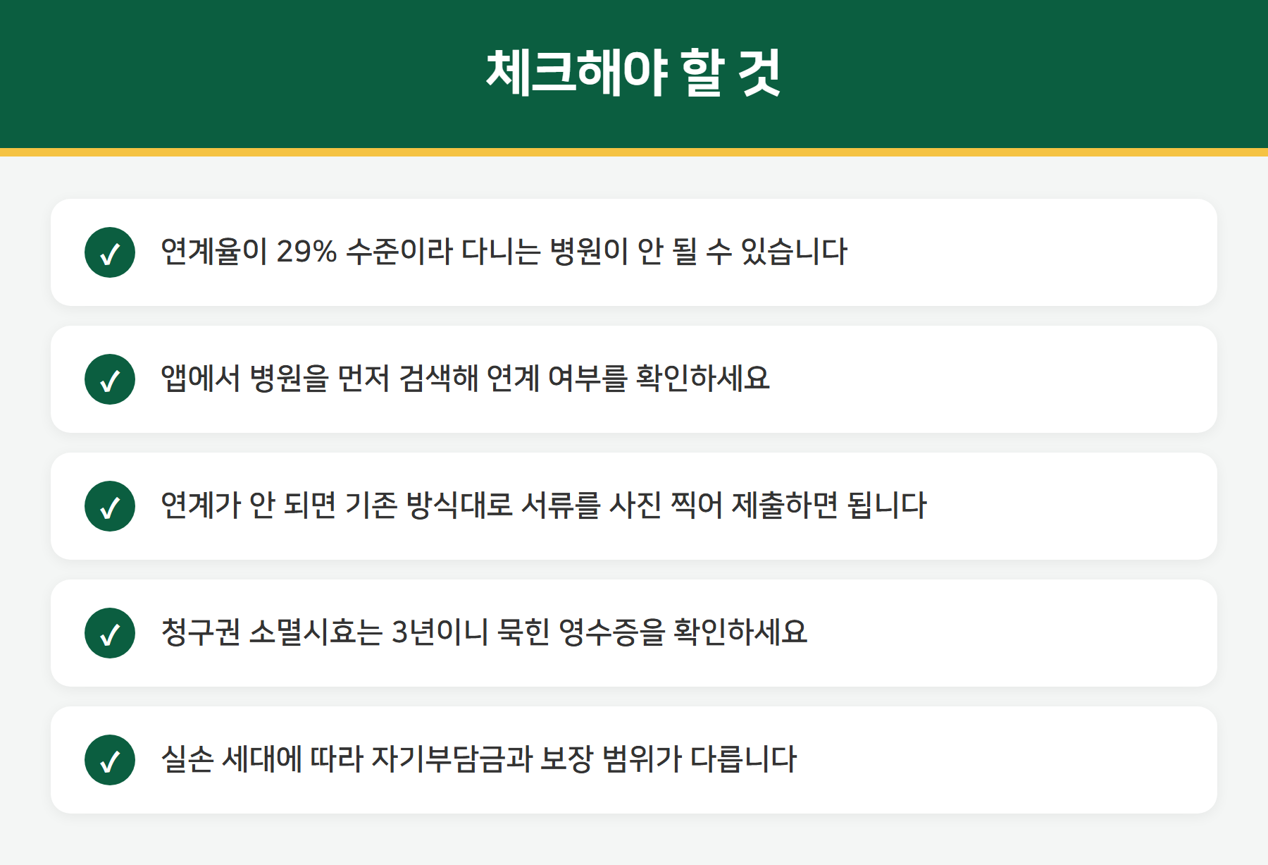 실손보험 청구 주의사항