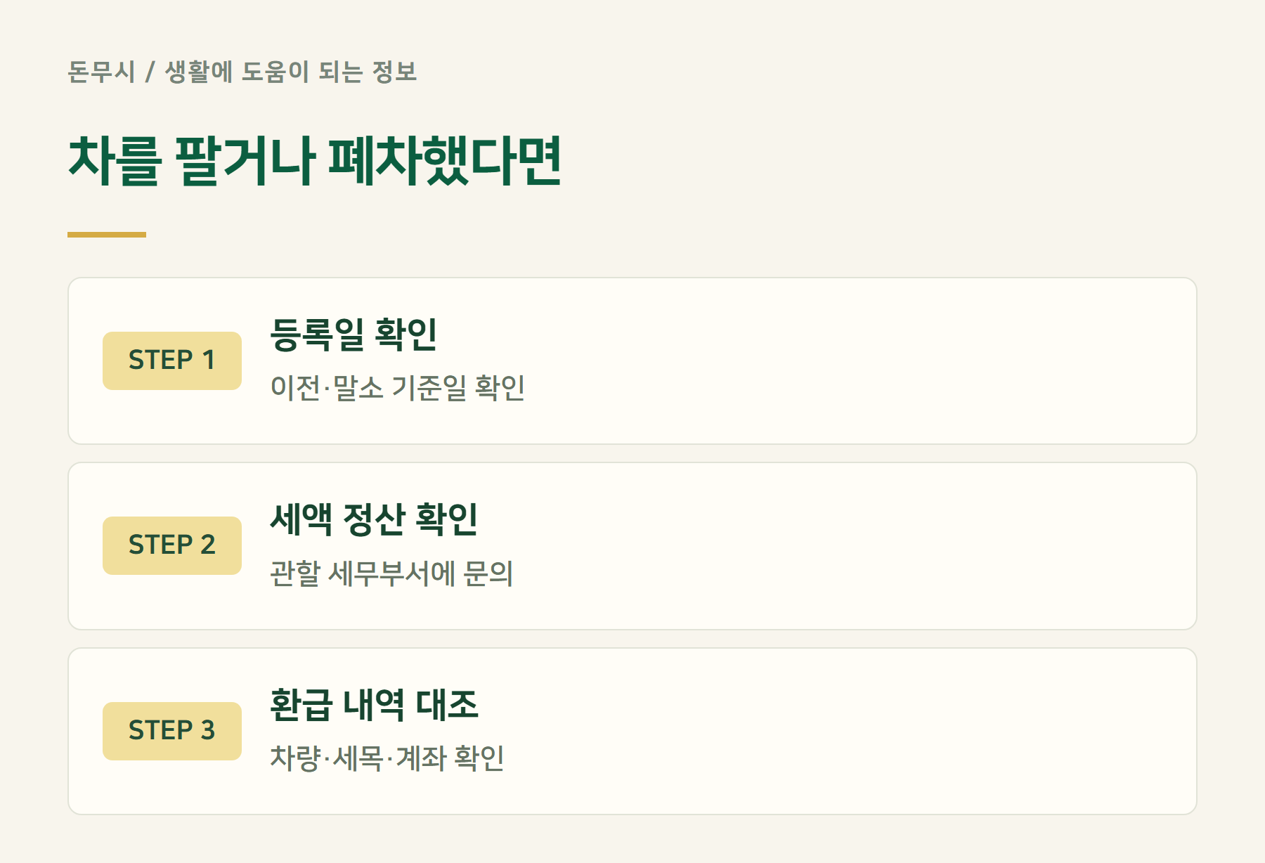 차를팔거나폐차했다면