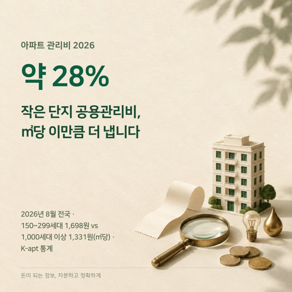 아파트 관리비 조회 2026 — K-apt 비교·평균·열람