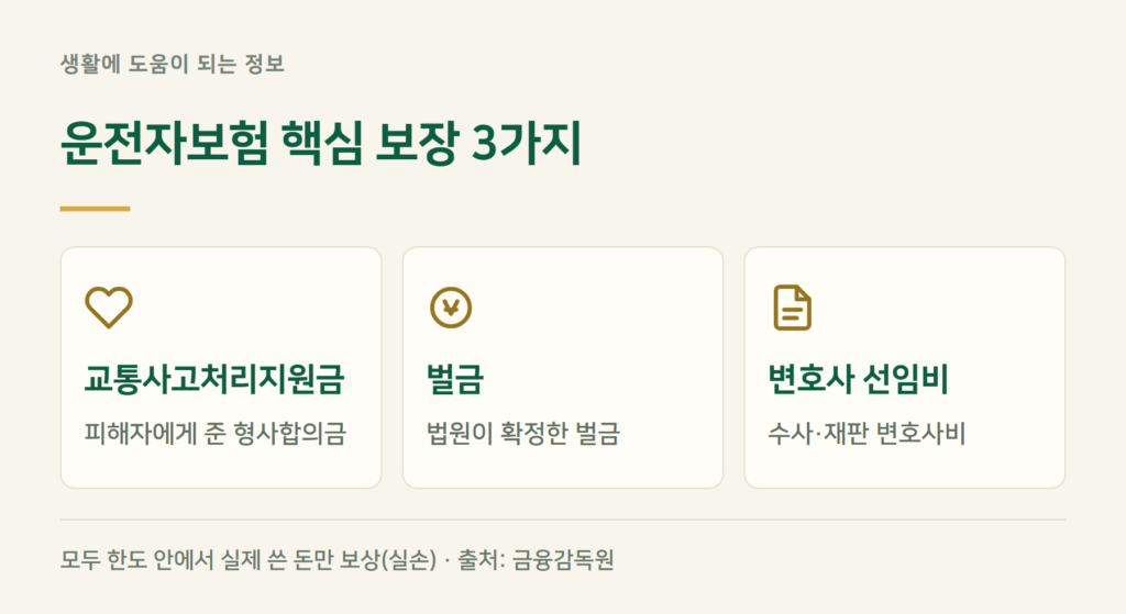 운전자보험 보장내용, 핵심 3가지는 언제 나오나요?