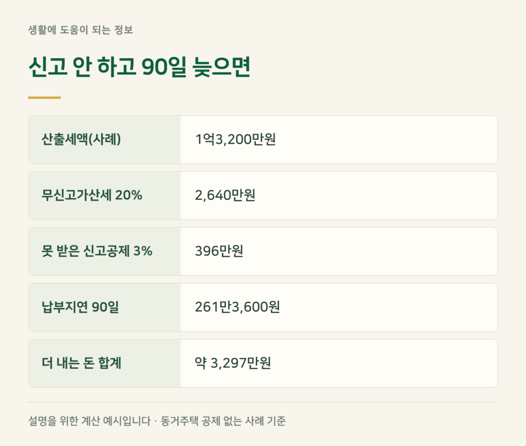 상속세 신고기한 넘기면 실제로 얼마를 더 내나?
