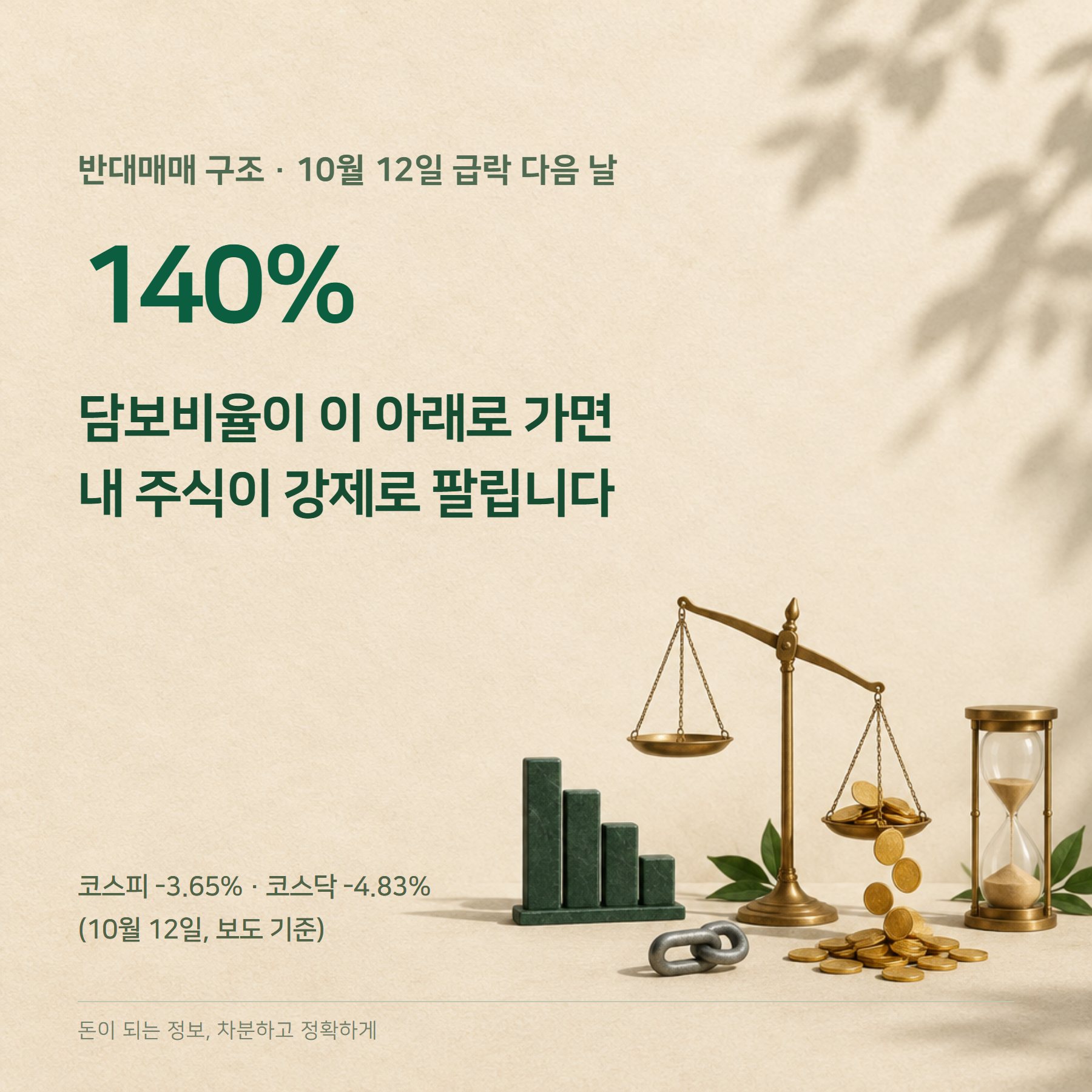 반대매매 2026 — 담보비율 140%·미수 D+3 구조