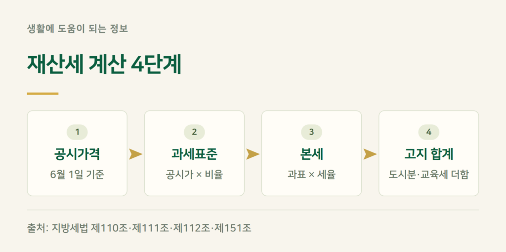 재산세 계산법, 어떤 순서로 하나?