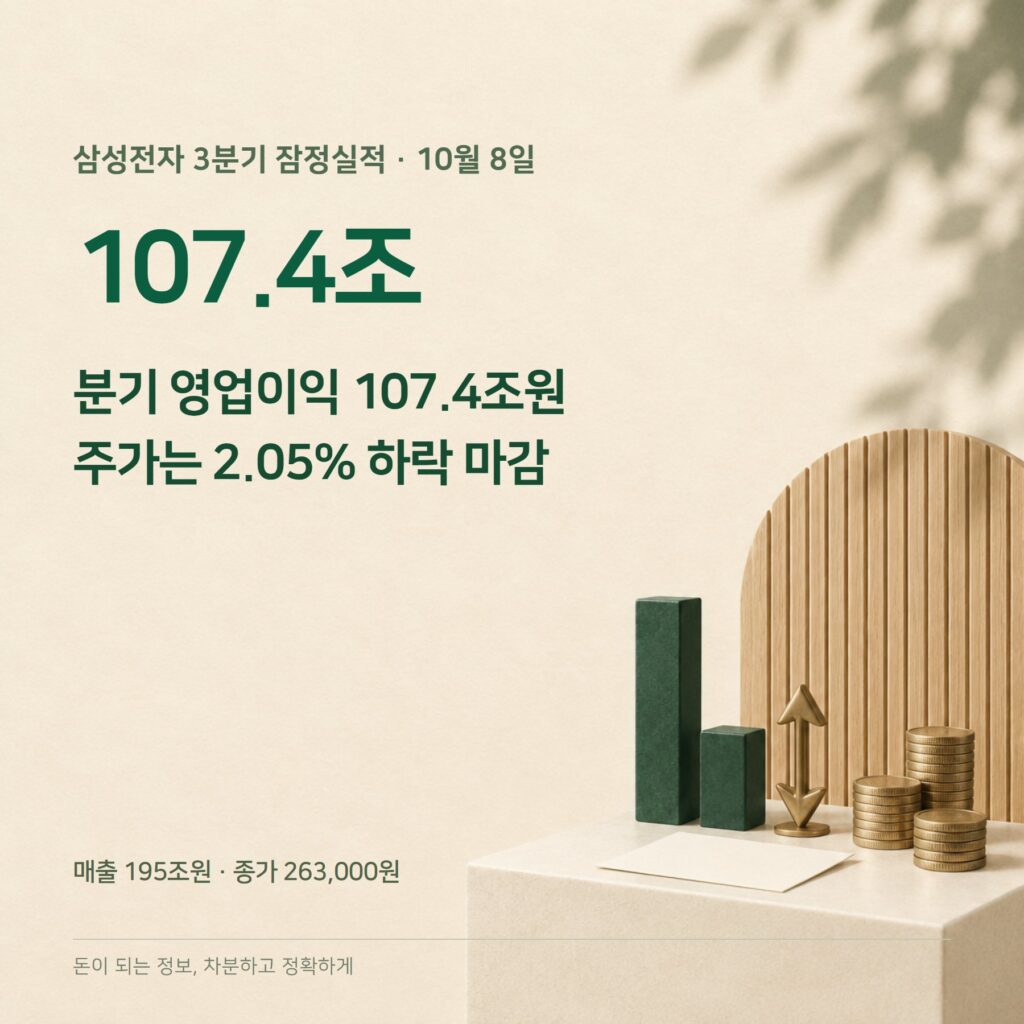 삼성전자 실적 2026 — 3분기 영업이익 107.4조·주가