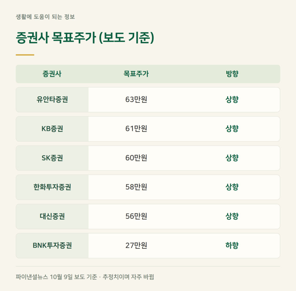 삼성전자 목표주가, 증권사별로 비교하면?