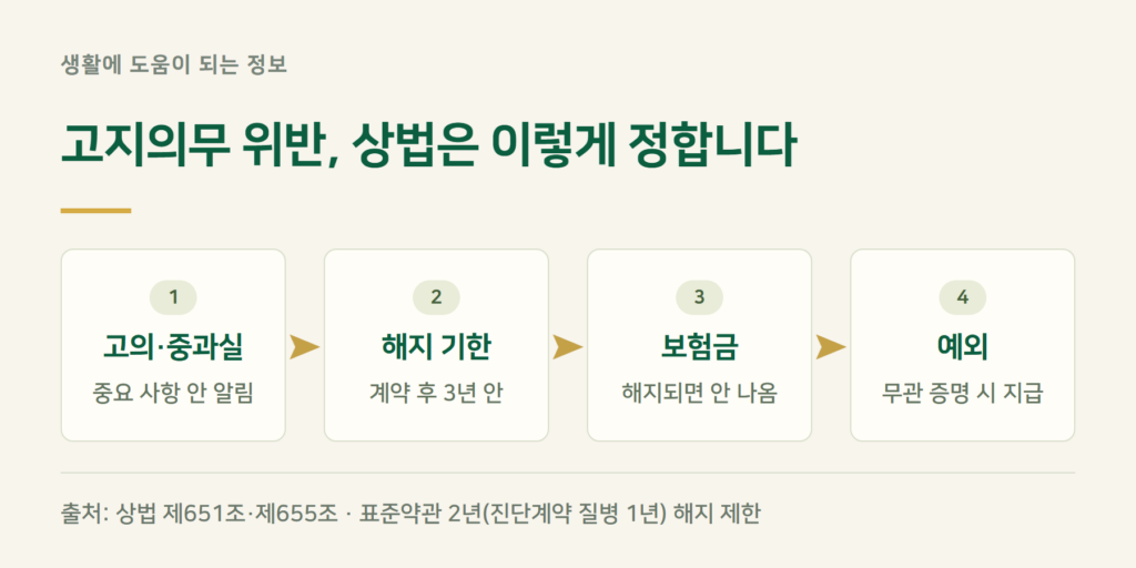 고지의무 위반, 이런 경우는 보험금을 못 받습니다