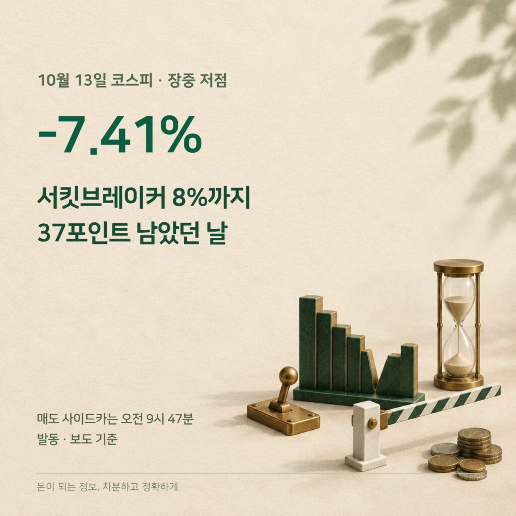 사이드카 서킷브레이커 2026 — 5%·8% 기준·주문