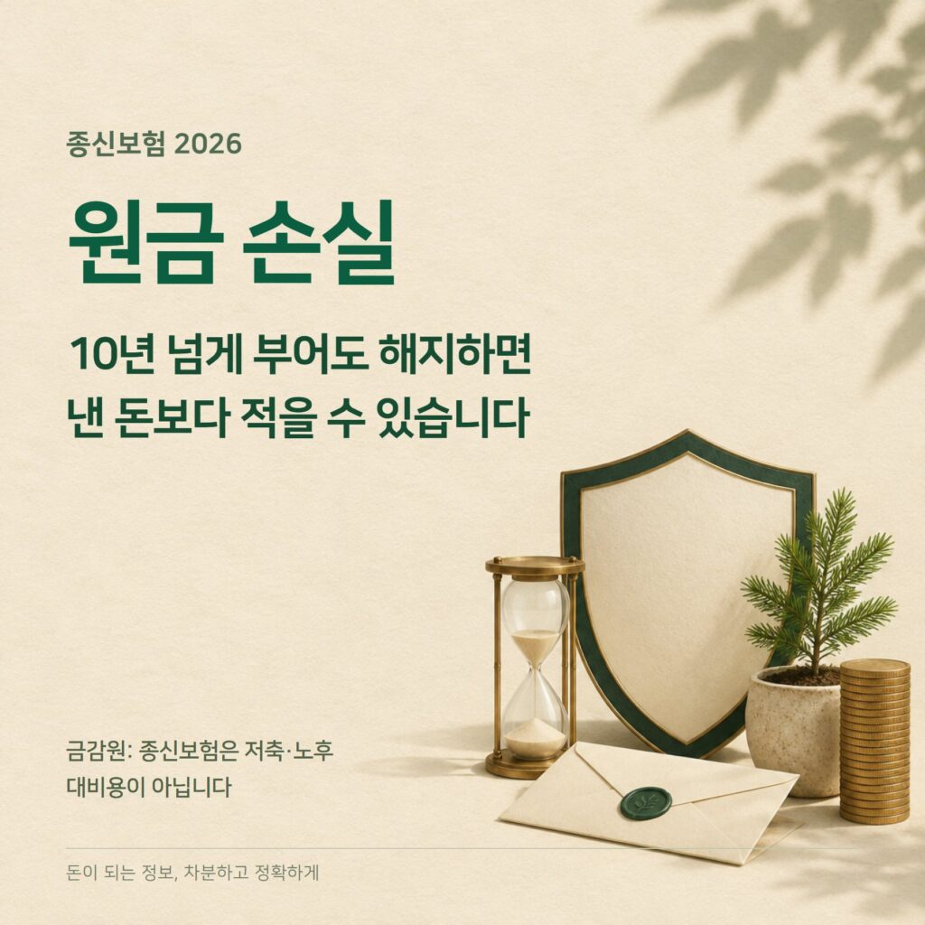 종신보험 2026 — 해지환급금·무해지형·사망보험금 세금